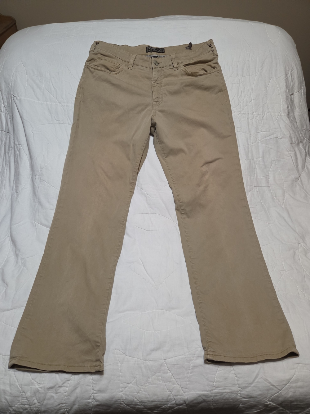 34 Heritage Charisma Comfort-Rise Classic Jeans Khaki Beige Men's 38x32